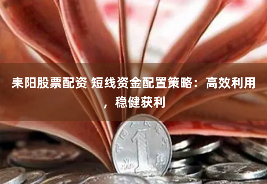 耒阳股票配资 短线资金配置策略：高效利用，稳健获利